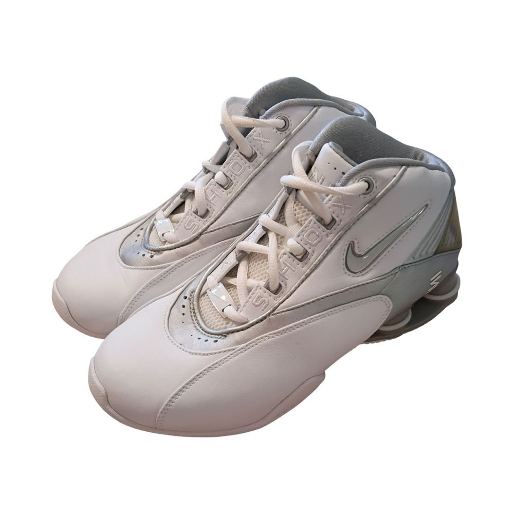 Vintage 2003 Nike Shox Status TB white and metallic silver athletic shoes - Picture 4 of 10